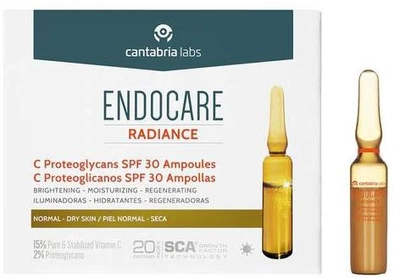 Esencja do opalania Cantabria Labs Endocare Radiance C Proteoglycans SPF30 10 Ampoules 2 ml (8470001994080)