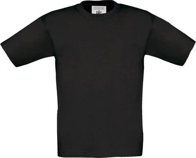 Футболка дитяча B&C Exact 150 Чорна 7-8 років 128 см