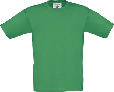 Футболка дитяча B&C Exact 150 Зелена 7-8 років 128 см