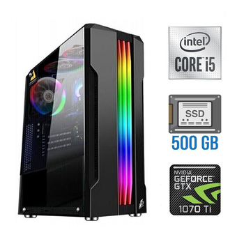 Игровой ПК Intel Core i5-10400F (6(12) ядер по 2.9-4.3GHz) NEW / 16GB DDR4 NEW / 500GB SSD NEW / GeForce GTX 1070 Ti, 8GB GDDR5, 256-bit б/у
