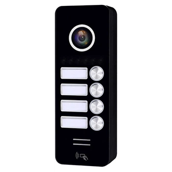 Виклична панель на 4 абоненти зі зчитувачем SEVEN CP-7504/4 RFID black