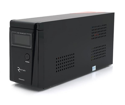 Бесперебойник чистый правильный синус для котла насоса Ritar RTSW-600ND12 LCD 360 Вт внешний аккумулятор 20-100Ач