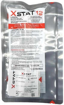 Засіб для зупинки кровотеч Xstat ІКССТАТ 12 (FIN-0001-04)