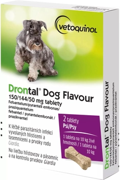 Tabletki na odrobaczanie dla psów Vetoquinol Drontal 150/144/50 mg (5909991214074)