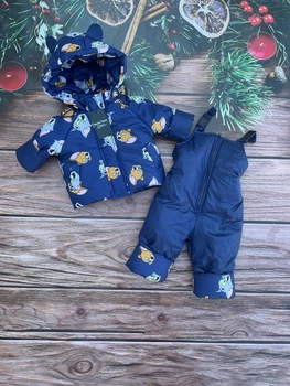 Комбінезон з курткою зимовий для хлопчика Look Том і Джеррі 92-98 см синій
