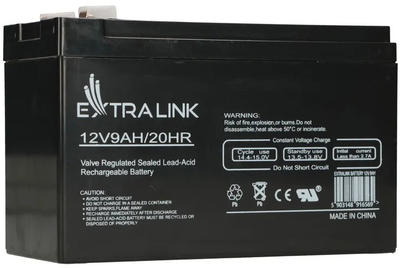 Аккумуляторная батарея EXTRALINK AGM 12V 9Ah (EX.16569)