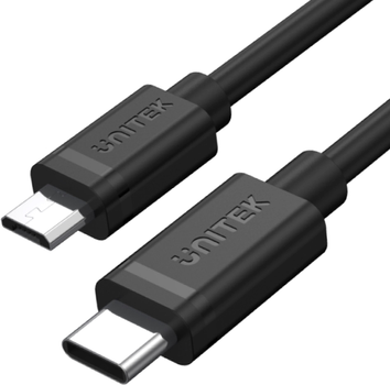 Kabel Unitek USB Type-C do microUSB 1 m Czarny (Y-C463GBK)