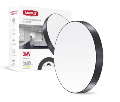 Светильник светодиодный 1-MSP-3641-SLB MAXUS SP Ceiling 36W 4100K Circle Slim Black