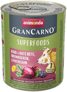 Mokra karma dla psów Animonda grancarno superfoods: wołowina burak 800 g (4017721824408)
