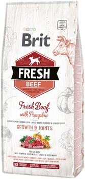 Сухий корм для цуценят Brit Fresh Beef&Pumpkin Puppy Large Growth Joints 2.5 кг (8595602530762)