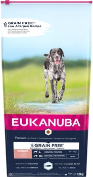 Karma sucha dla psów Eukanuba senior large grainf free ryba oceaniczna pies 12 kg (8710255189031)