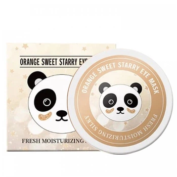 Гидрогелевые патчи для глаз SersanLove Orange Sweet Starry Eye Mask, желтые патчи под глаза с блестками 60шт