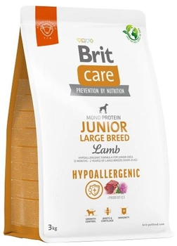 Гіпоалергенний сухий корм Brit care dog hypoallergenic junior ягнятина 3 кг (8595602559053)