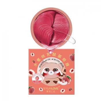 Гидрогелевые патчи для глаз SersanLove Paech Lactic Acid Eye Mask, патчи под глаза с экстрактом персика
