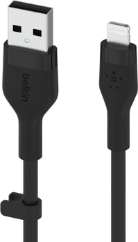 Кабель Belkin USB-A - Lightning Silicone 1 м Black (CAA008BT1MBK)