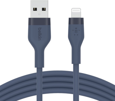 Kabel Belkin USB-A - Lightning Silikonowy 2 m Niebieski (CAA008BT2MBL)