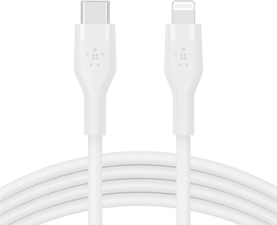 Кабель Belkin USB-C - Lightning Silicone 2 м White (CAA009BT2MWH)