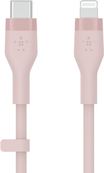Kabel Belkin USB-C - Lightning Silikon 3 m Różowy (CAA009BT3MPK)