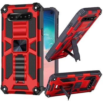 Чехол Shockproof Shield для Samsung Galaxy S10 / G973 бампер противоударный с подставкой&nbsp;Red