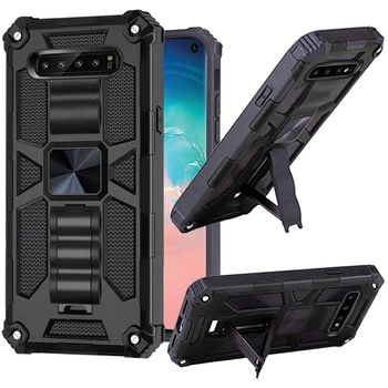 Чехол Shockproof Shield для Samsung Galaxy S10 / G973 бампер противоударный с подставкой&nbsp;Black