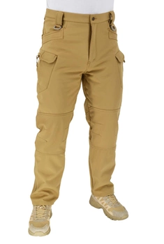 Тактические утепленные штаны Eagle PA-04 IX7 Soft Shell на флисе Песок (Койот) 3XL
