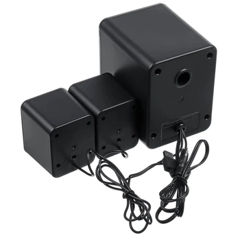 Компьютерные колонки F&T FT-25 с RGB подсветкой 2.1 9W Black (3_03561)
