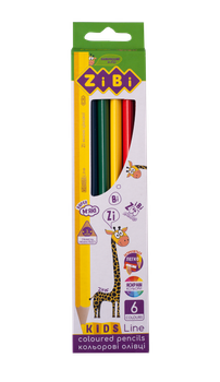 Олівці кольорові ZiBi Kids Line 6 кольорів (ZB.2413)