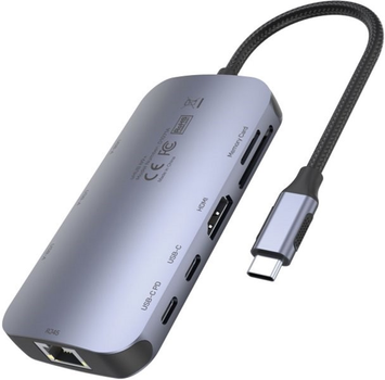 USB-хаб Unitek SuperSpeed 7-in-1 USB-C N9+ with HDMI 2.0 SD Reader and 100W Power Delivery (4894160047083)