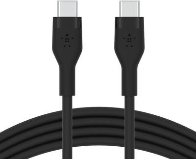 Kabel Belkin USB-C - USB-C 2.0 Silikonowy 1 m Czarny (CAB009BT1MBK)
