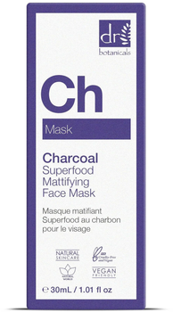 Матувальна маска для обличчя Dr. Botanicals SuperFood Charcoal 30 мл (7061287623002)