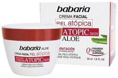 Krem do twarzy Babaria Aloe Vera Facial Cream Atopic Skin 0% 50 ml (8410412021333)