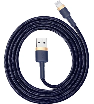 Кабель заряджання Baseus для Apple Lightning to USB для IOS пристроїв iPhone iPad 2 M Blue+Gold