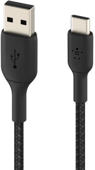 Kabel Belkin Pleciony CA 2M Czarny (CAB002BT2MBK)