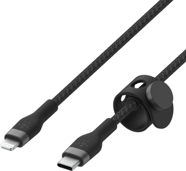 Kabel Belkin USB-C do LTG w oplocie silikonowym 1 m czarny (CAA011BT1MBK)
