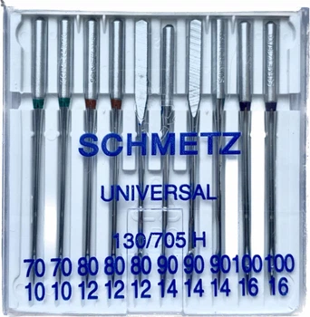 Иглы универсальные Schmetz ассорти №70-100 (№70х2шт; №80х3шт; №90х3шт; №100х2шт.)