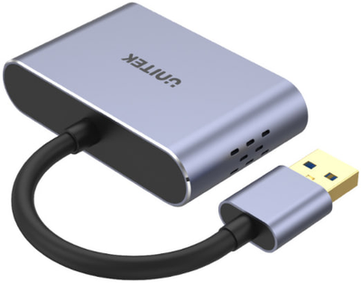 Адаптер Unitek USB на HDMI і VGA Grey (4894160047885)