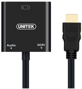 Adapter Unitek Y-6333 VGA - HDMI Black (4894160017055)