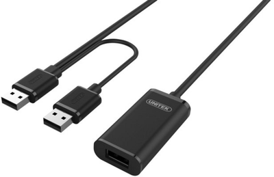 Kabel Unitek Y-277 2 in 1 USB-A 5 m Black (4894160032317)