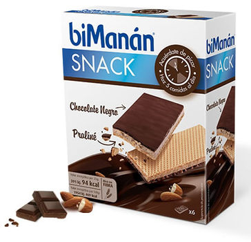 Suplementy diety Bimanán Dark Chocolate and Praline Snack 120g (3175681185555)