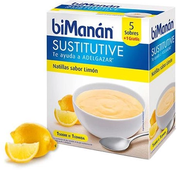 Substytut żywności Bimanán Sustitutive Lemon Custard 5 Units (8470001598172)