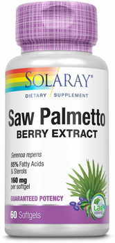 Харчова добавка Solaray Saw Palmetto 60 капсул (76280037821)