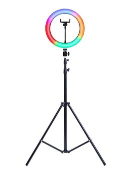 Кільцева LED лампа RGB 26 см 15 ВТ + штатив 2.1 метр