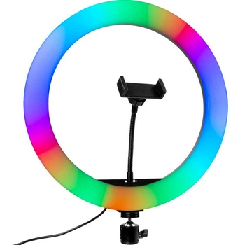Кільцева LED лампа RGB 33 см 25 ВТ ​​+ штатив 2.1 метр