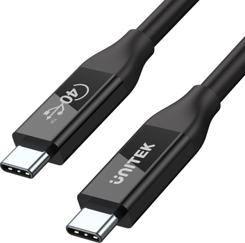 Кабель Unitek USB-C 4.0 PD 100 Вт 40 Гбит/с 8K 0.8 м (C14100BK-0.8M)