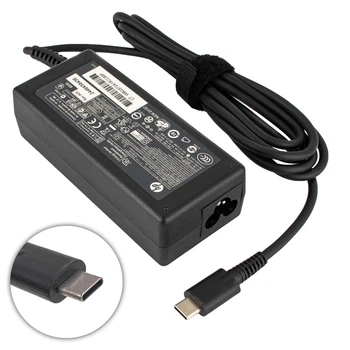 Зарядний блок живлення для ноутбука HP USB‑C 65W, чорний, прямокутний корпус