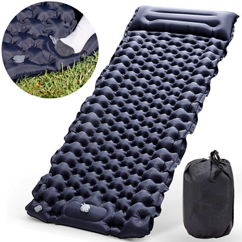 Надувний туристичний килимок каремат (188х58х6 см) Outdoor Sleeping Black
