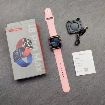 Смарт годинник Smart Watch I8 Pro Max Pink Українська мова