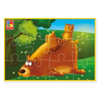 Мягкие пазлы "Медвежонок" Vladi Toys VT1103-98, 12 элементов