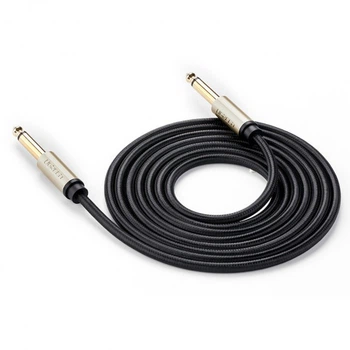 Межблочный кабель UGREEN AV128 6.3 mm to 6.3 mm Audio Cable Braided, 3 m Gray 10639