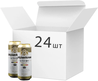 Упаковка пива Brouwerij Martens NV Belgian Krone Weizen світле нефільтроване 5% 0.5 л х 24 шт (5411616007799)